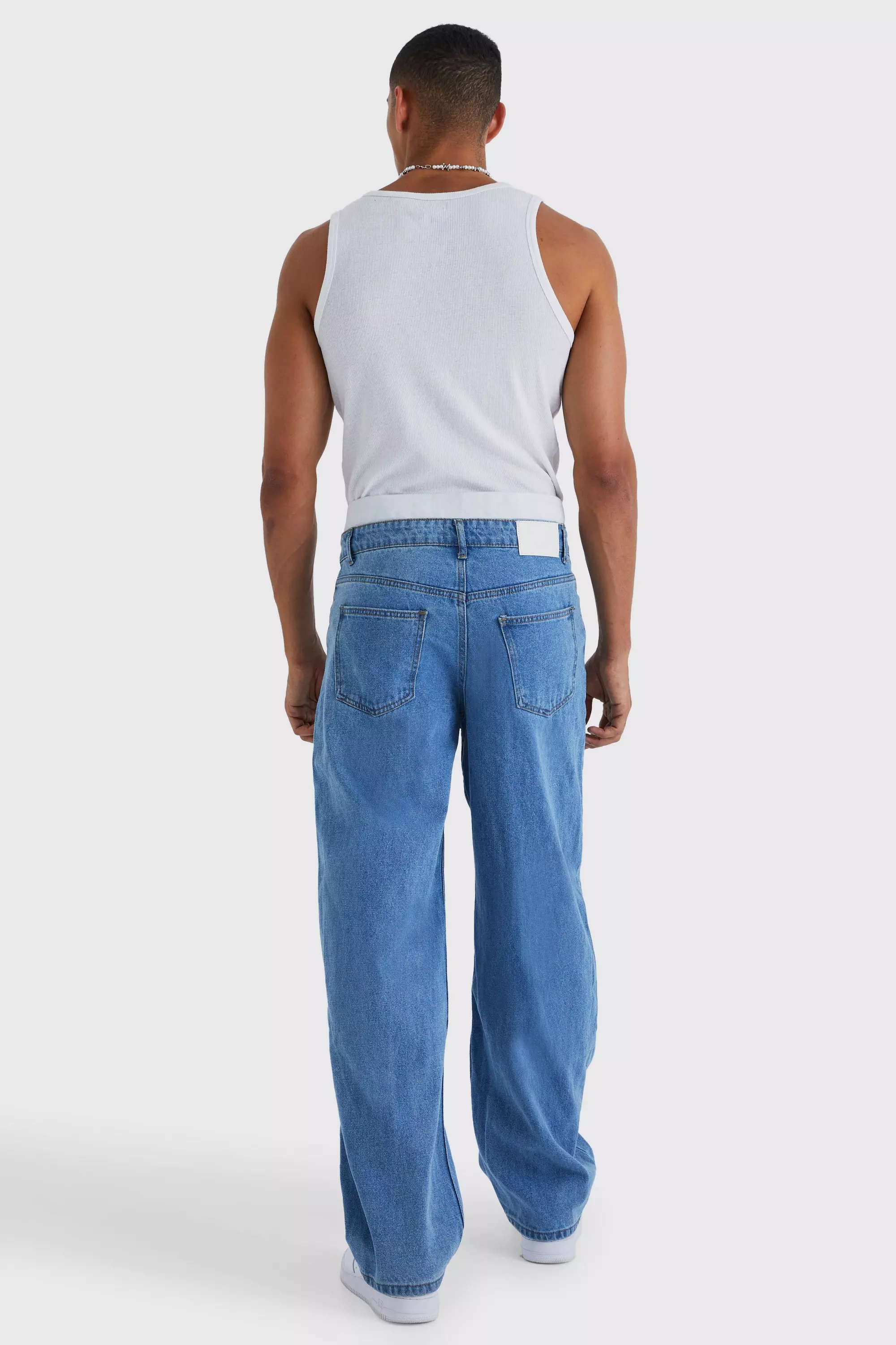 Baggy Rigid Jean With Double Waistband